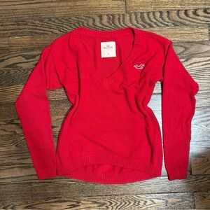 Vintage Hollister Red V-Neck Sweater